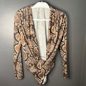 Zara snake skin bodysuit
